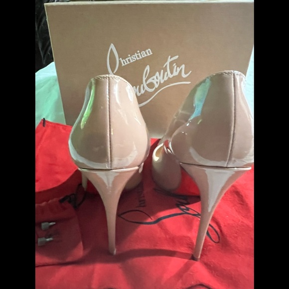 Christian Louboutin SO KATE 120MM Nude Patent Pump Heels - Picture 7 of 16